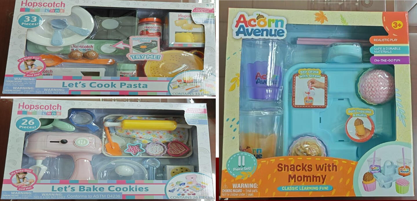 Pretend cooking & baking sets previously manufactured by Fortune Toys